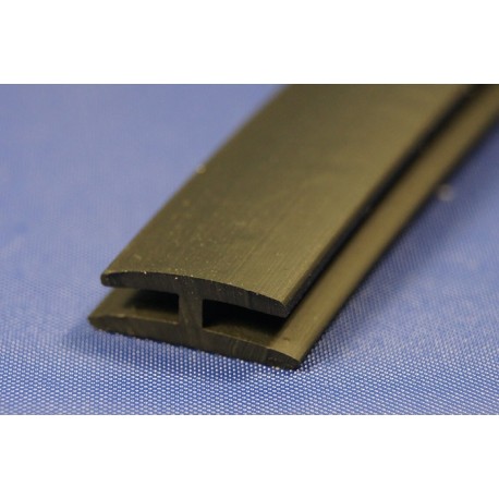 Uszczelka PVC typ H 15/13 na krawędź 2mm czarna,12-181