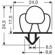 Uszczelka szara do drzwi urządzeń chłodniczych, 32-149