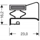 Uszczelka z magnesem biała do drzwi urządzeń chłodniczych, 32-133