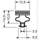 Uszczelka z magnesem biała do drzwi urządzeń chłodniczych, 32-131