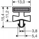 Uszczelka z magnesem biała do drzwi urządzeń chłodniczych, 32-131