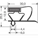 Uszczelka z magnesem czarna do drzwi urządzeń chłodniczych, 32-105