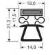 Uszczelka z magnesem szara do drzwi urządzeń chłodniczych, 32-100