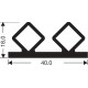 Uszczelka drzwi chłodni czarna, 32-092