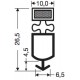 Uszczelka czarna z magnesem do drzwi urządzeń chłodniczych, 32-168