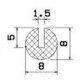 Uszczelka krawędziowa 2 mm miękkie EPDM, czarna, 012006