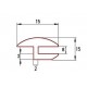 Uszczelka elastyczne PVC typ H 8 mm, szara, 18-1223