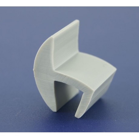 Uszczelka elastyczne PVC typ H 8 mm, szara, 18-1223