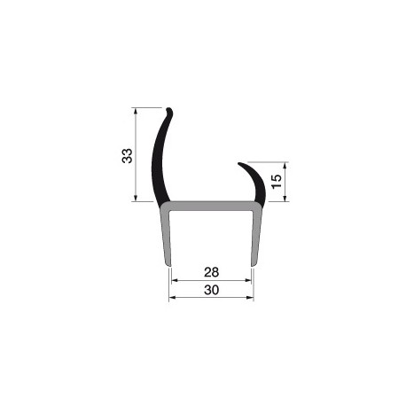 Uszczelka drzwi PVC 30 mm 19-070