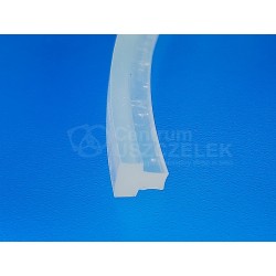 Uszczelka silikonowa transparentna, wciskana, typ T, 023087