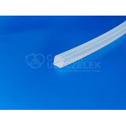 Taśma silikonowa 4x3 mm transparentny, lita 023005
