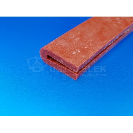 Uszczelka silikonowa czerwona na krawędź 2 mm, 023020-01