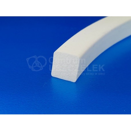 Taśma silikonowa 10x10 mm spieniona, biała 02329339