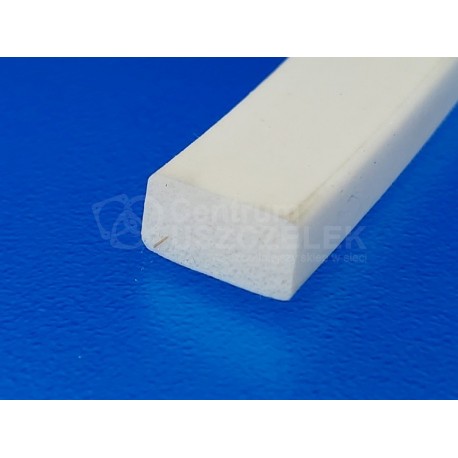 Taśma silikonowa spieniona 5x20mm FDA biała, 0620752