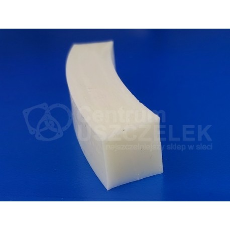 Taśma silikonowa 16x16mm 60 shora biała, 023166B