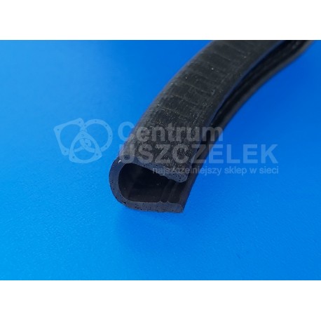 Uszczelka, osłona krawędzi, zaciskowa czarne PVC 54-106
