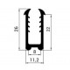 Uszczelka krawędziowa 8 mm PVC szara, 18-913