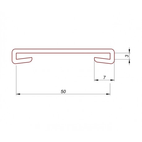 Obejma rynnowa 50x3 mm, 12-322-01