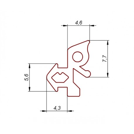 Uszczelka okienna EPDM do okien PCV S-1189, 12-812