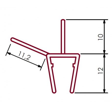 Uszczelka kabiny prysznicowej 4-6 mm, 96-244