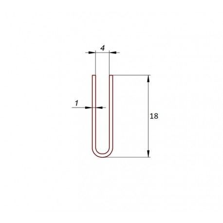 Uszczelka krawędziowa, czarne EPDM 4 mm, 08-471-1