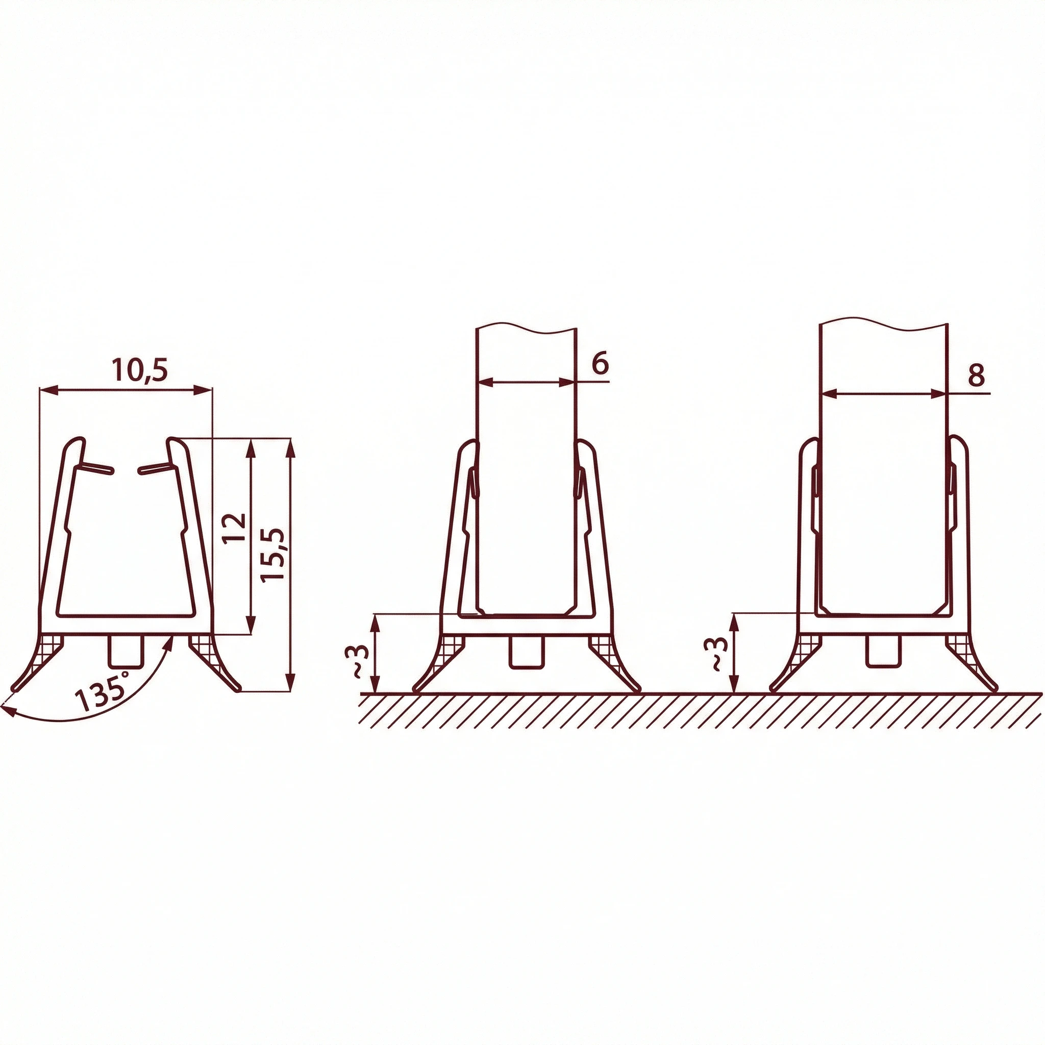 Uszczelka kabiny prysznicowej 6-8 mm L-2,5 m, 015685 - obrazek 2