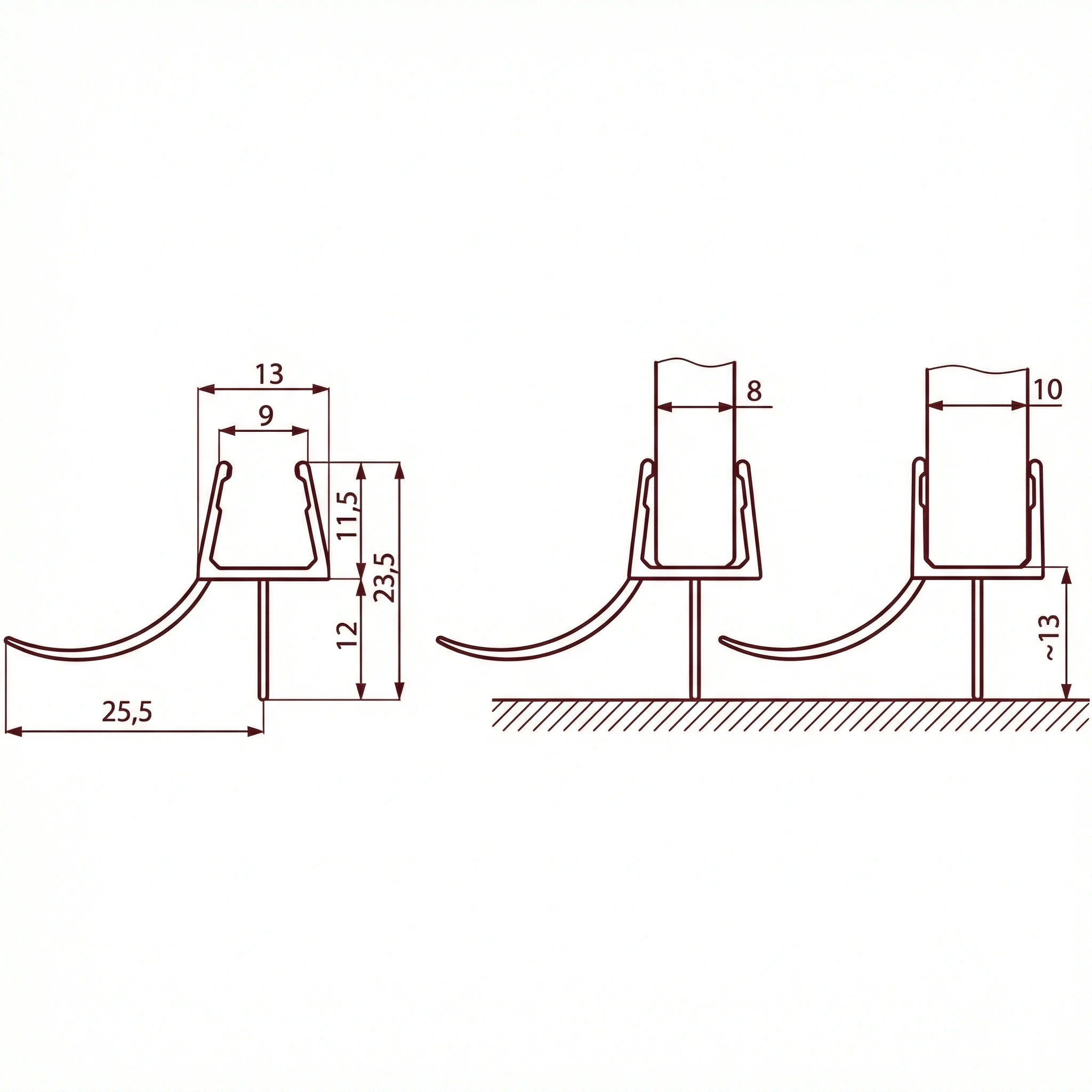 Uszczelka kabiny prysznicowej 8-10 mm L-2,5 m, 015686 - obrazek 2
