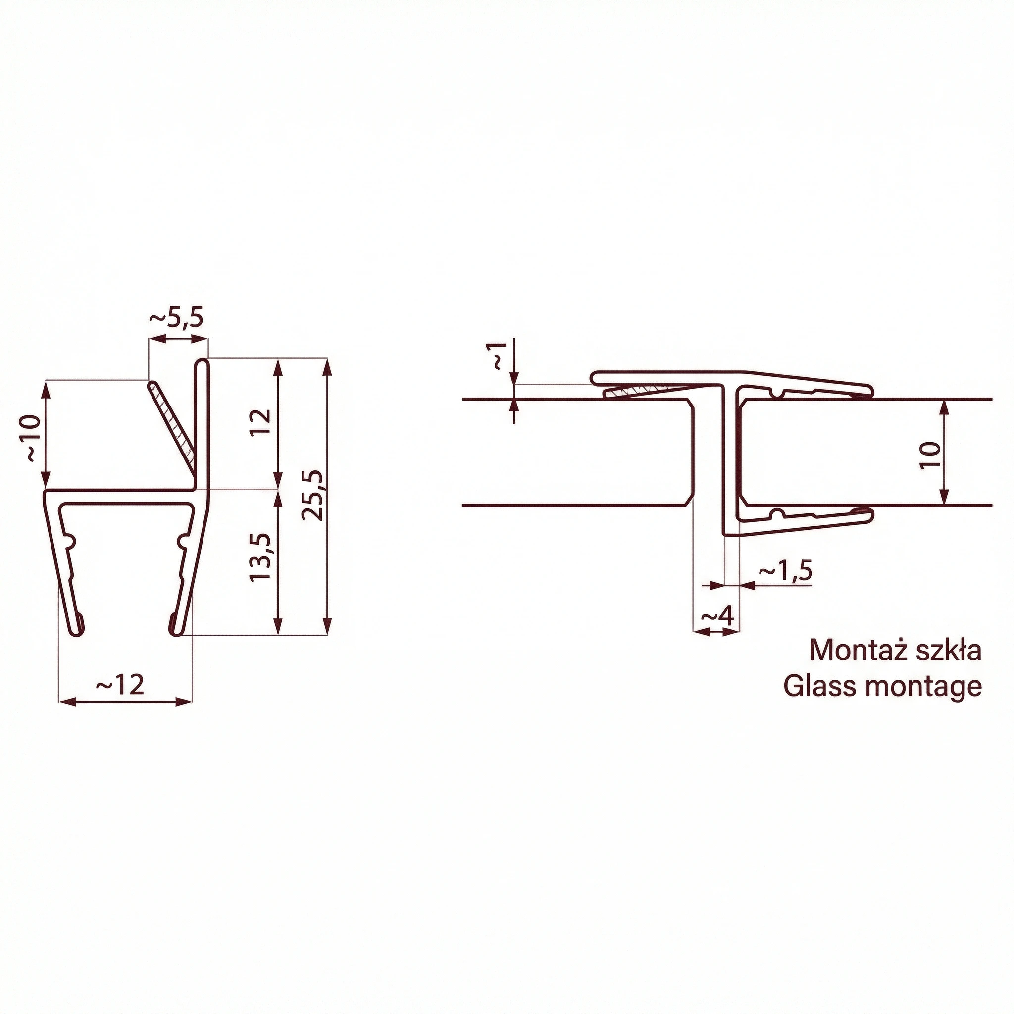 Uszczelka kabiny prysznicowej 10 mm L-2,5 m, 015688 - obrazek 2