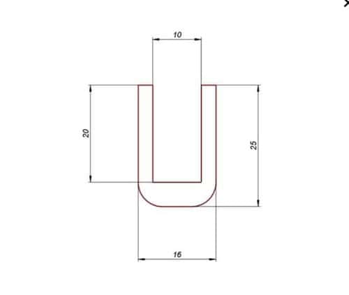 Silikonowa osłona na krawędź 10 mm, biała 023879 - obrazek 2