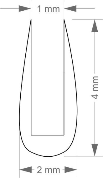 Uszczelka krawędziowa czarna PVC, 026222 - obrazek 2