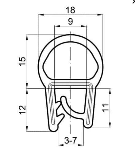 Uszczelka krawędziowa, samozaciskowa 08-825 - obrazek 2