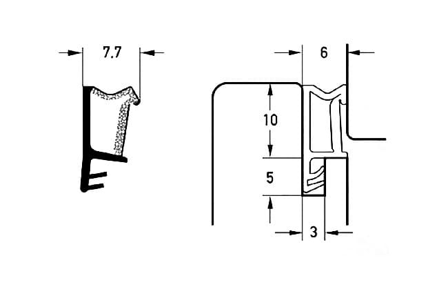 Uszczelka okna drewnianego, przylgowa TPS, biała 09-772 - obrazek 5