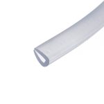 Close-up of a white paper roll laid diagonally across a white background.