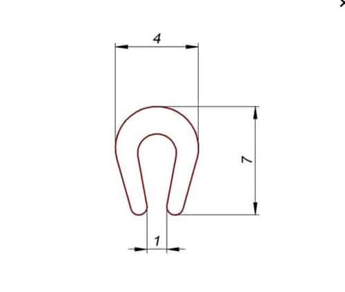 Uszczelka krawędziowa 1 mm biała, 12-314-03 - obrazek 2