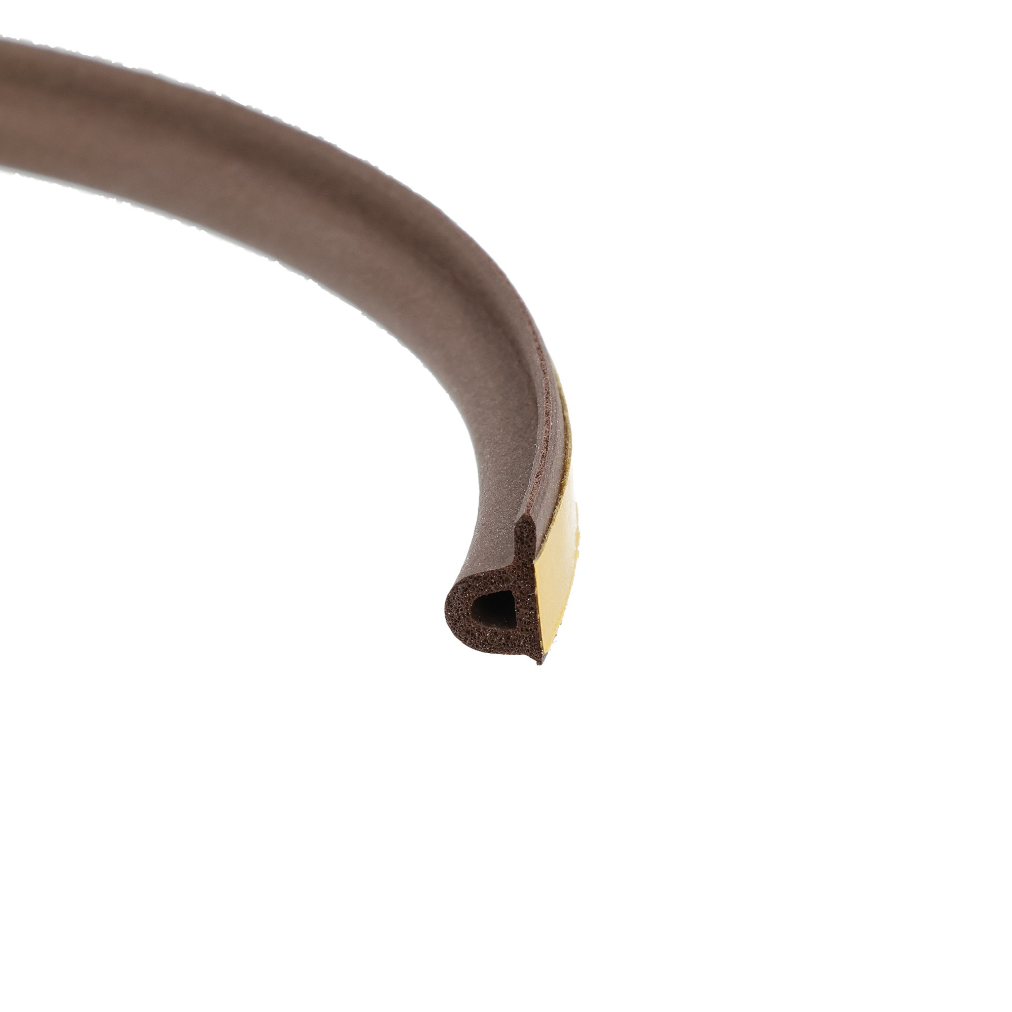 Uszczelka samoprzylepna pianka 5,5x9,5mm typ P brązowa - 12-501-01