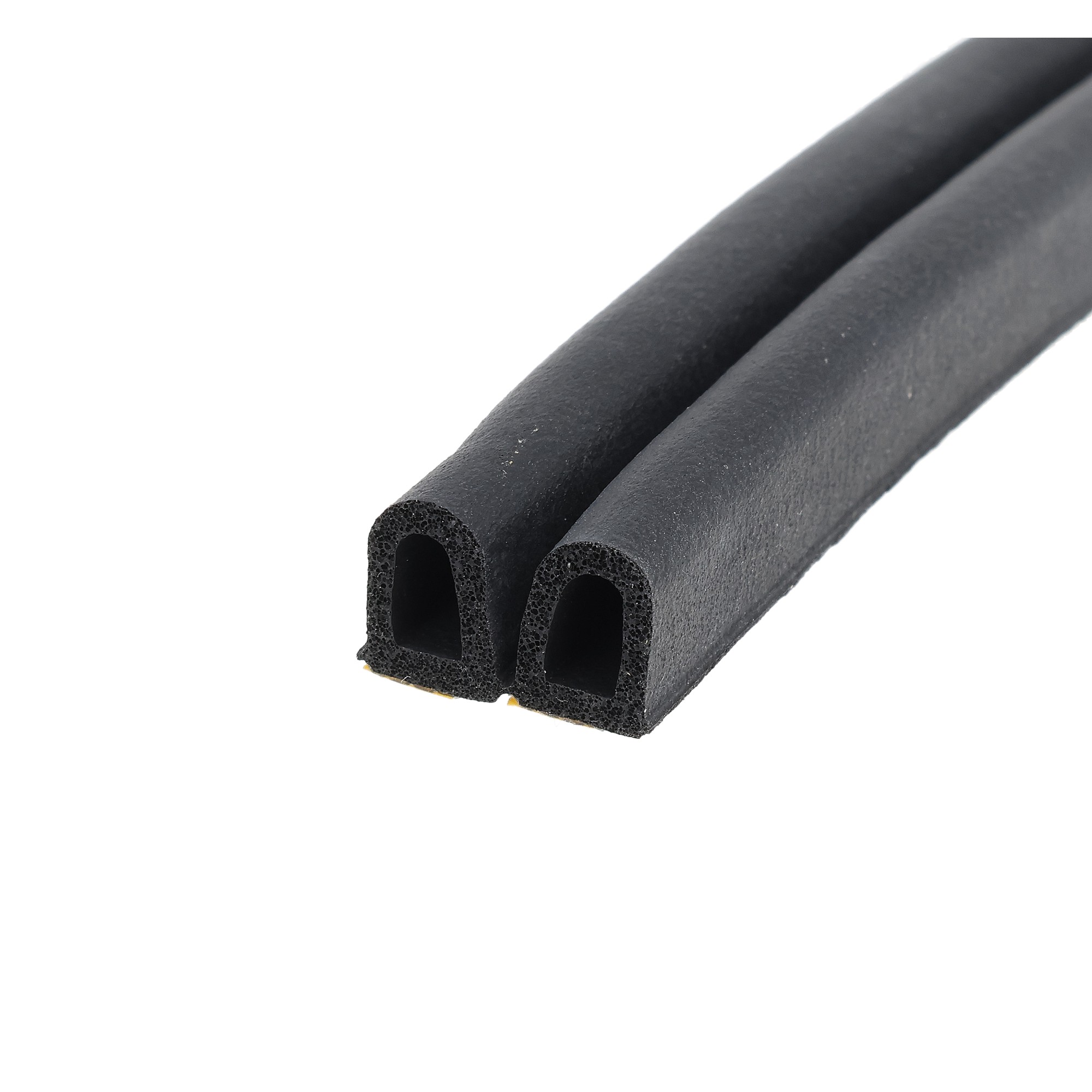 Uszczelka samoprzylepna pianka typ D 10x8mm czarna - podwójna 12-502-02 - obrazek 2