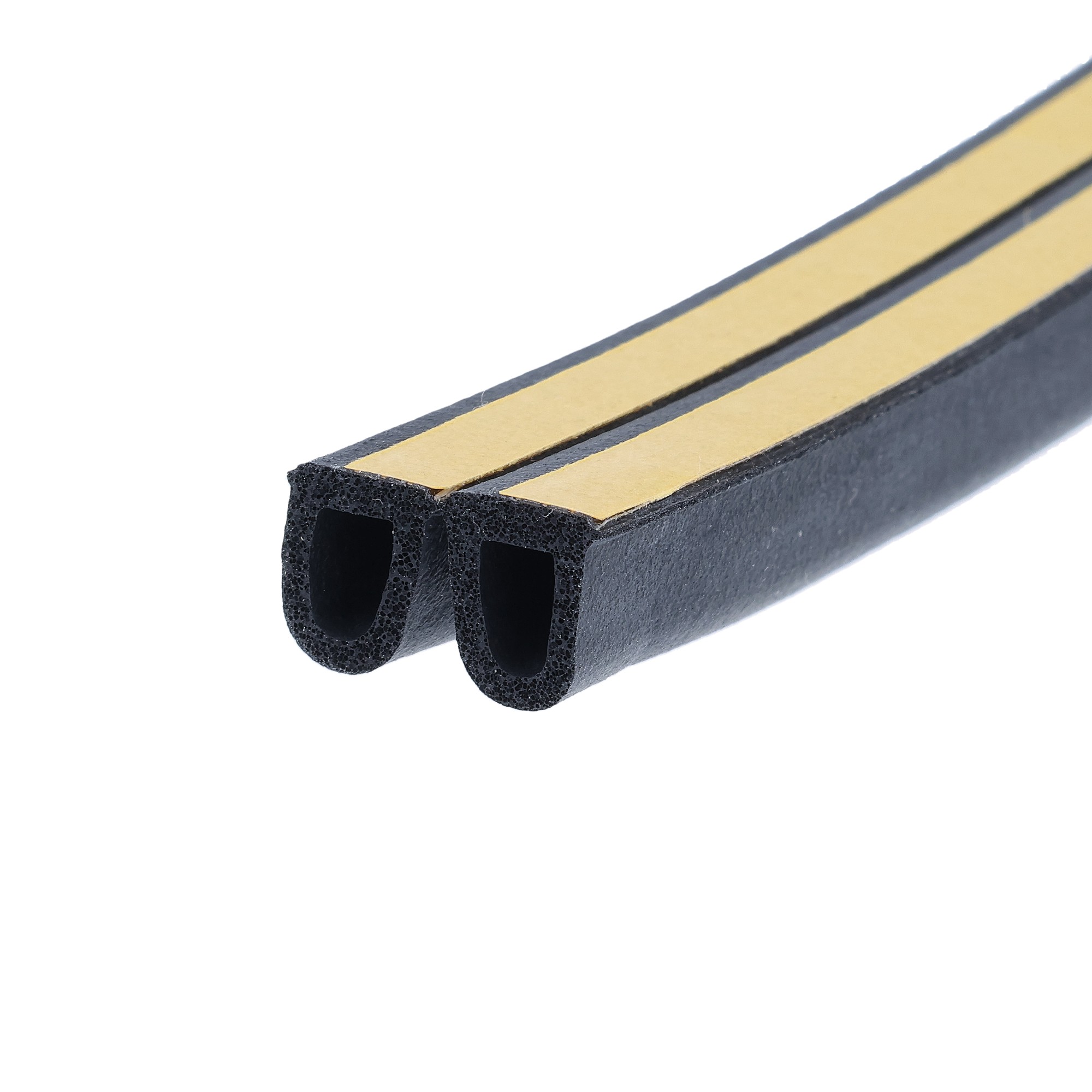 Uszczelka samoprzylepna pianka typ D 10x8mm czarna - podwójna 12-502-02 - obrazek 5