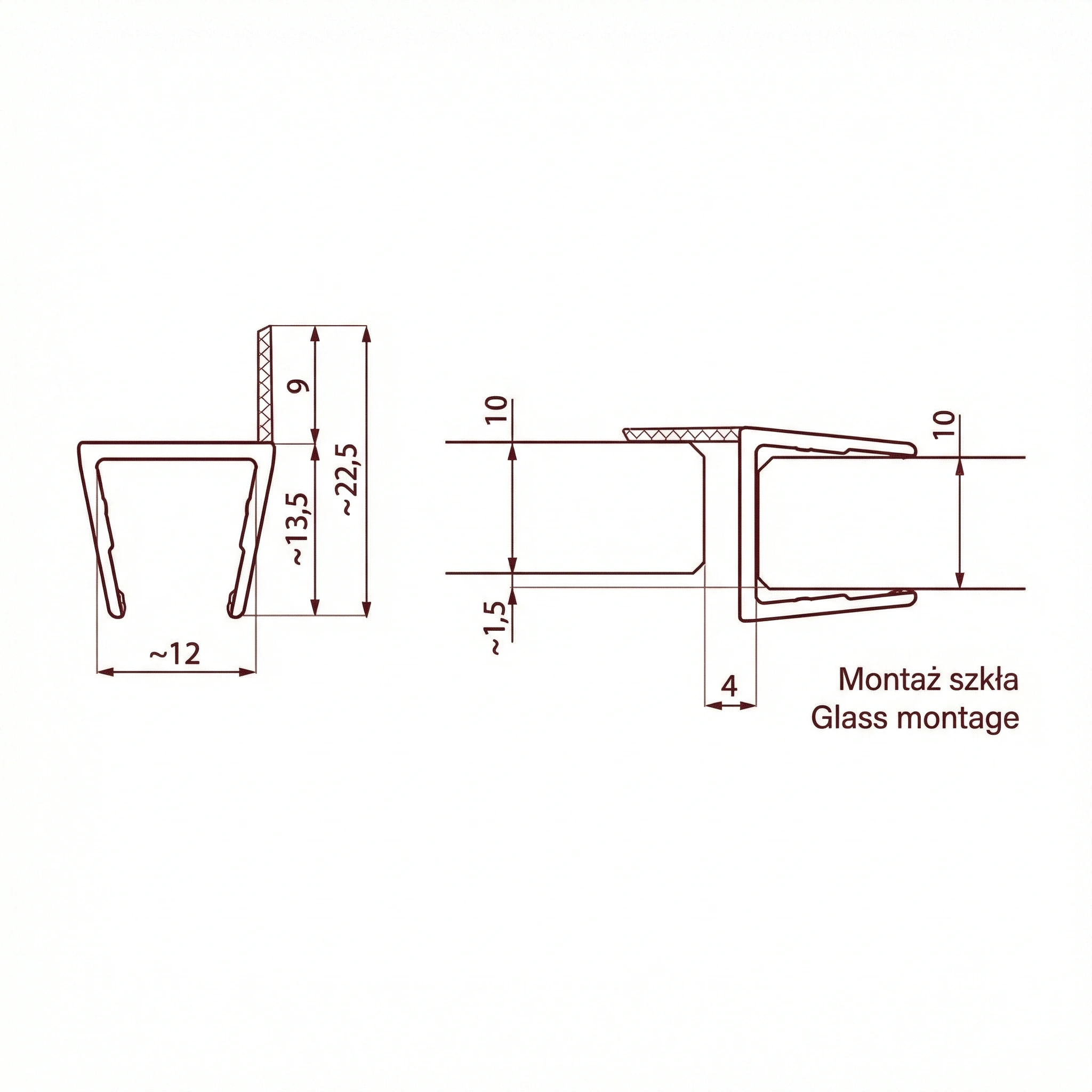 Uszczelka kabiny prysznicowej 10 mm L-2,5 m 015692 - obrazek 2