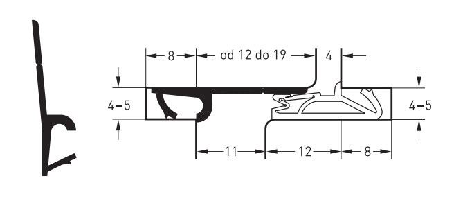 Uszczelka okna drewnianego, przymykowa TPE, szara 09-662 - obrazek 2