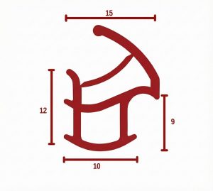 Uszczelka popielata do drzwi ościeżnic stalowych, 09-701