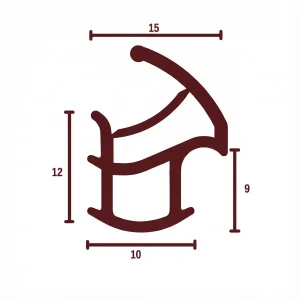 Uszczelka popielata do drzwi ościeżnic stalowych, 09-701