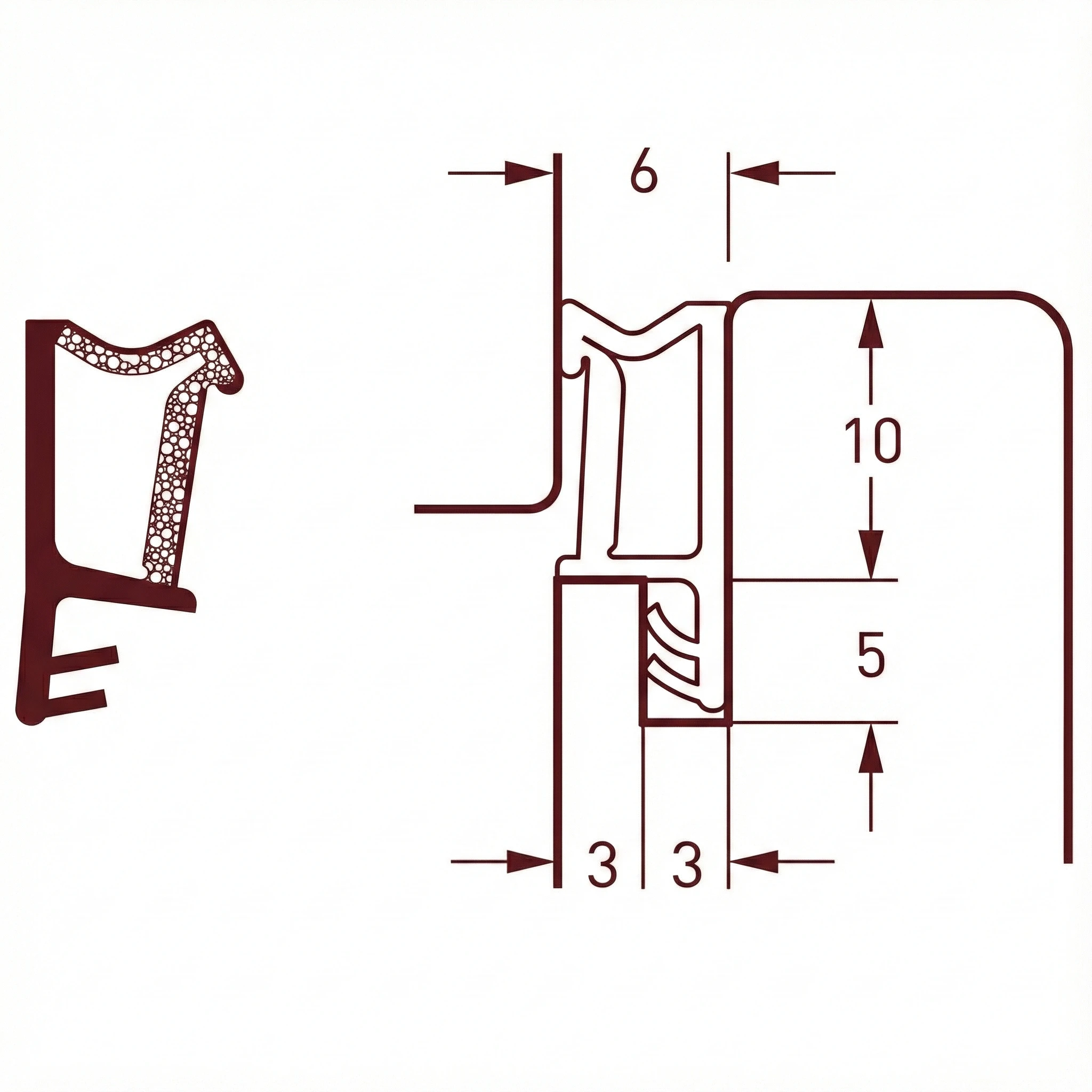 Uszczelka okna drewnianego, przylgowa TPS, biała 09-772 - obrazek 6