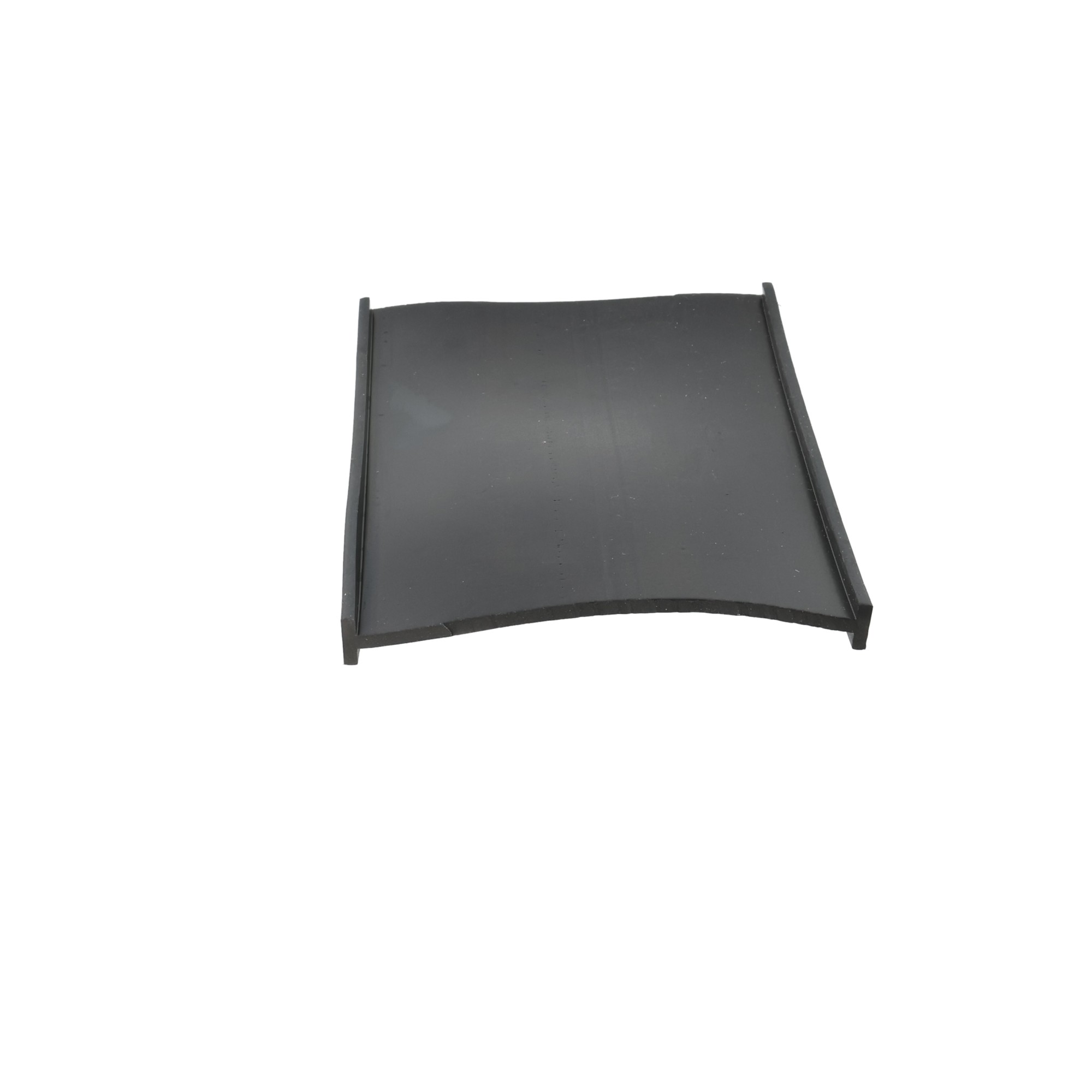 uszczelka-bramy-garazowej-dolna-wsuwana-gumowa-czarna-57-114-3 - Centrum uszczelek Partial view of a black curved chair backrest with two vertical side posts visible at the edges
