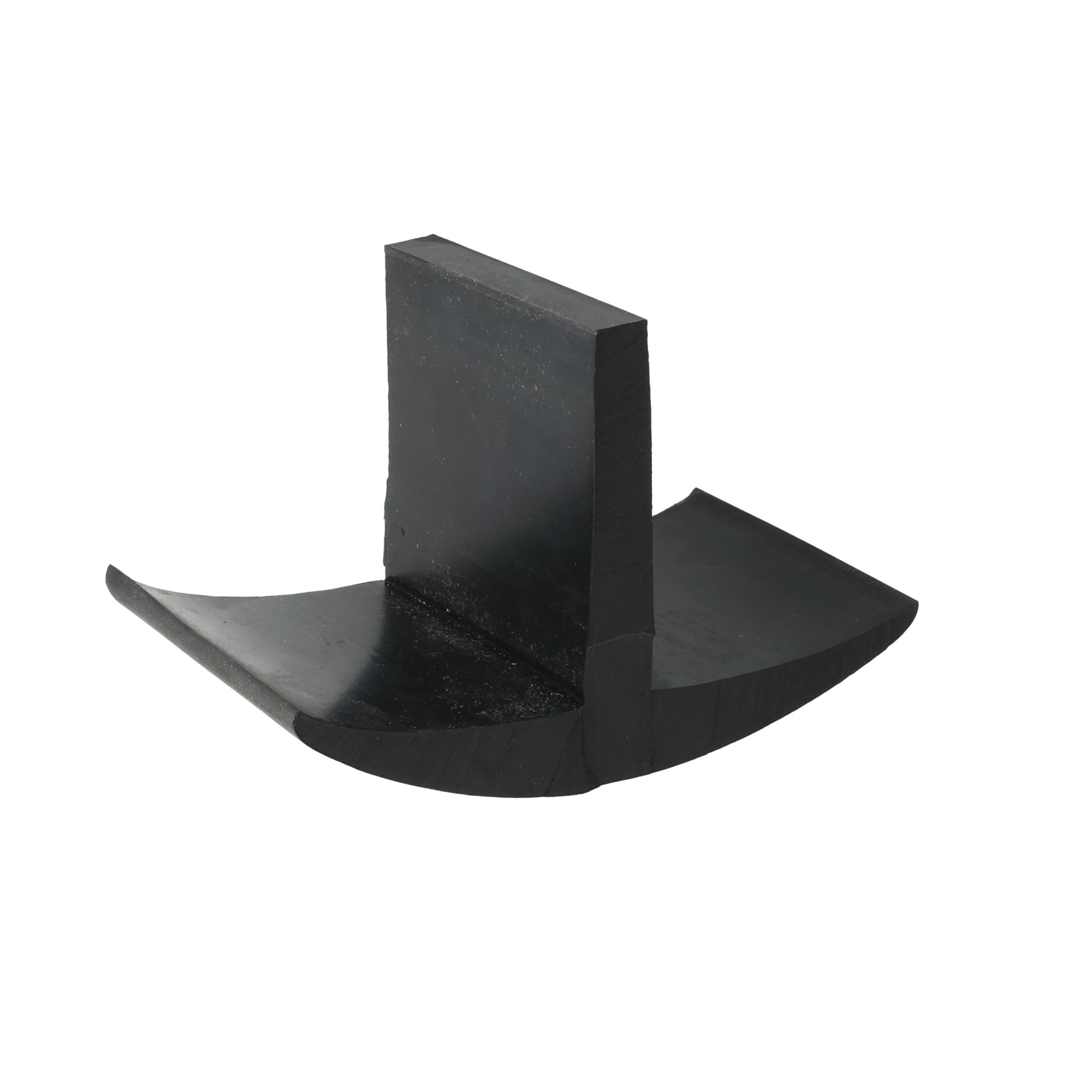 uszczelka-do-wagi-samochodowej-gumowa-typ-t-10-x-50-x-100mm-czarna-035306-1 - Centrum uszczelek Close-up of black curved metal piece attached to a squared post, likely part of a decorative railing or metalwork