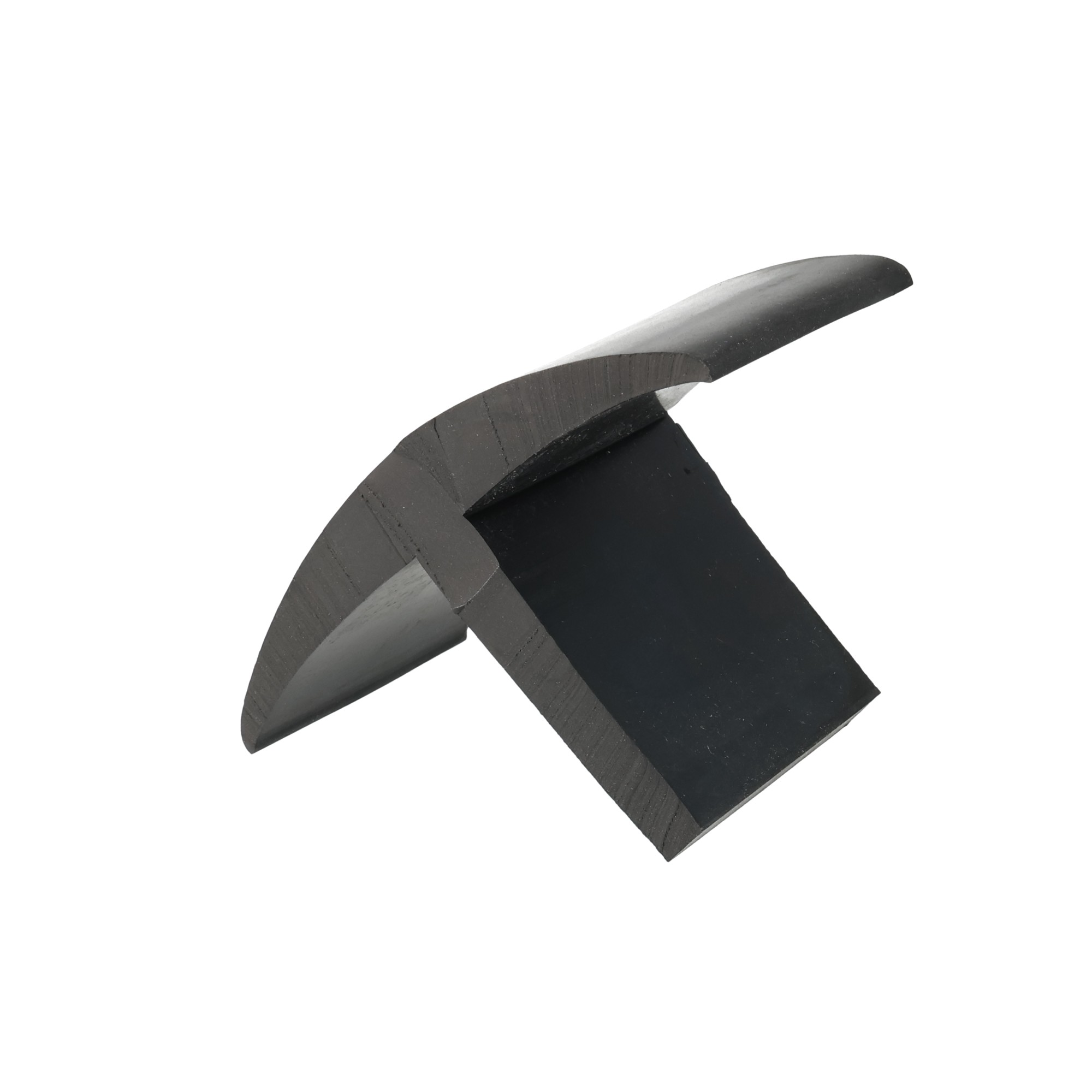 uszczelka-do-wagi-samochodowej-gumowa-typu-t-10-x-60-x-110m-czarna-035307-1 - Centrum uszczelek Close-up of a dark-handled tool with a curved metal blade against a white background, viewed from the side.