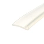 Close-up of a translucent rectangular box or container set diagonally against a white background.
