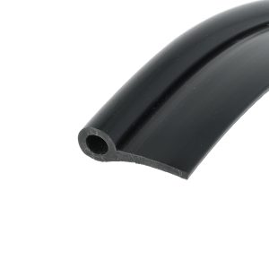 Close-up of a black cylindrical tube with a circular hollow opening at the end.