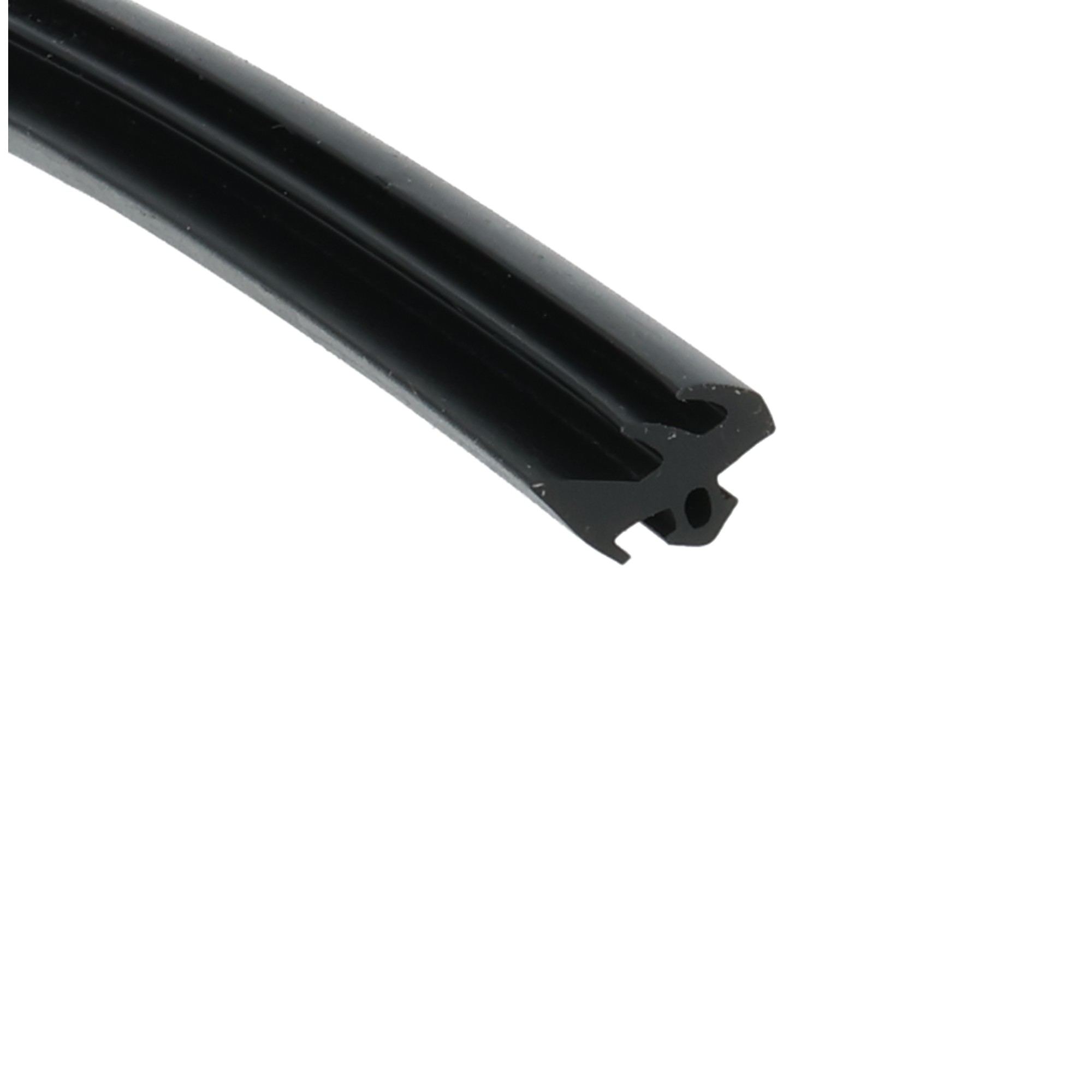uszczelka-epdm-do-okien-pcv-s-229-12-836-2 - Centrum uszczelek Close-up of a black metal tool with a serrated, angular tip on a white background