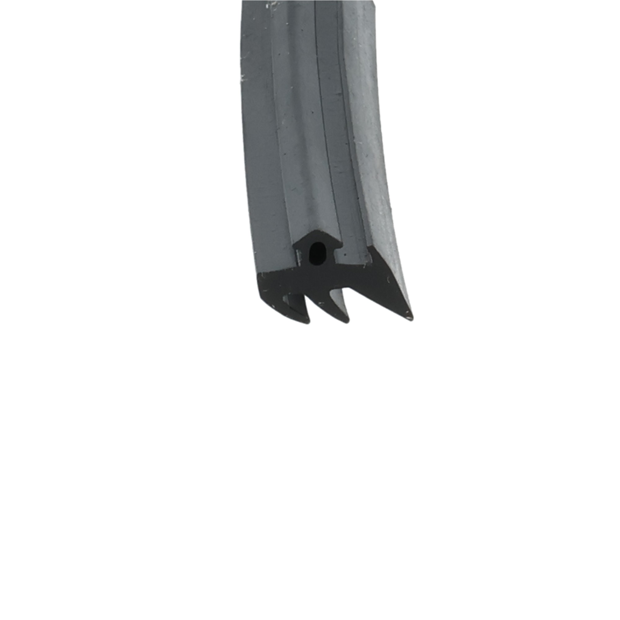 uszczelka-epdm-do-okien-pcv-s-229-12-836-6 - Centrum uszczelek Close-up of a gray metal tool with a forked, claw-like tip, angled downward.