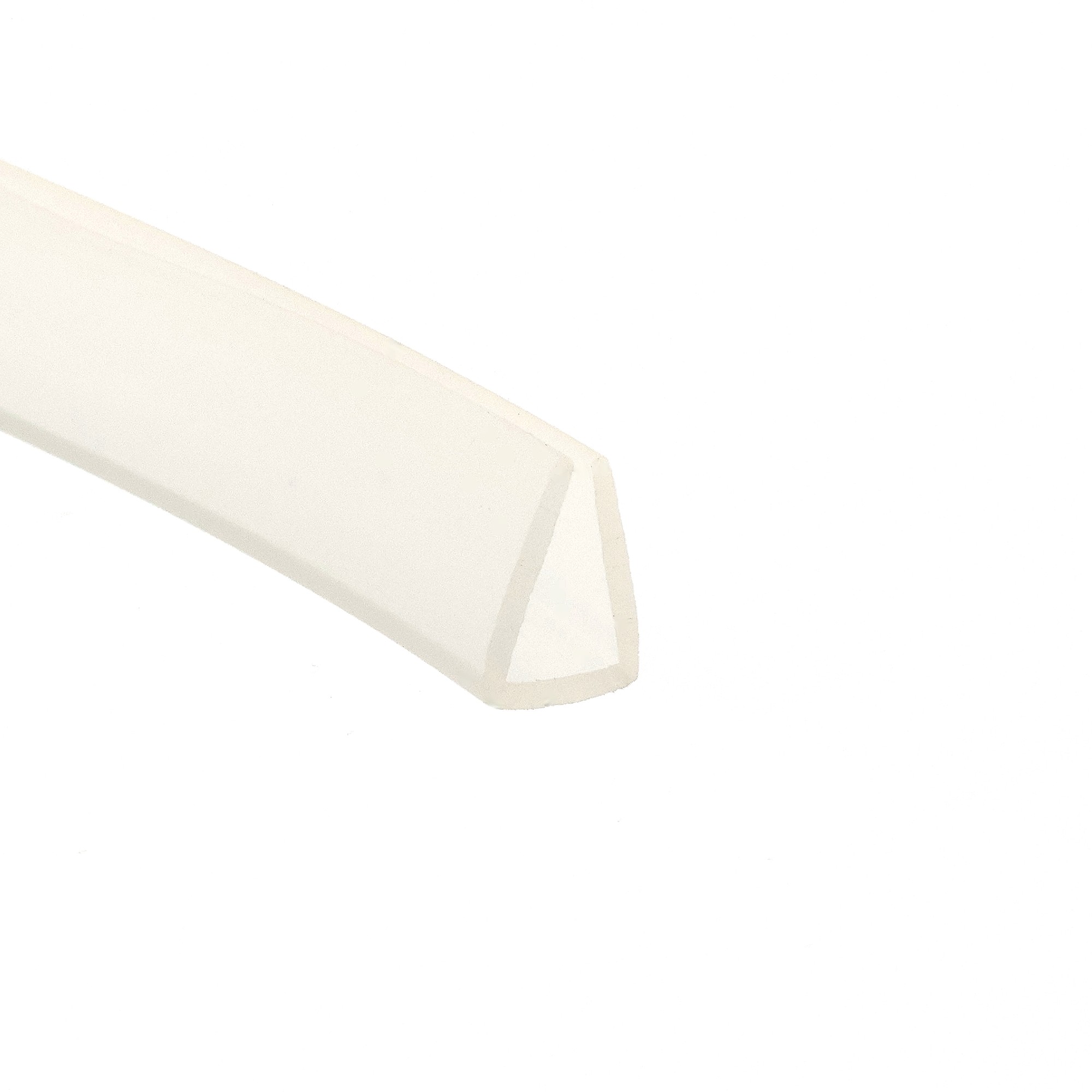 uszczelka-krawedziowa-miekkie-pvc-6-x-8-x-11mm-transparentna-12-316-60-1 - Centrum uszczelek Close-up of a pale, curved white object occupying the bottom-left corner against a white background.